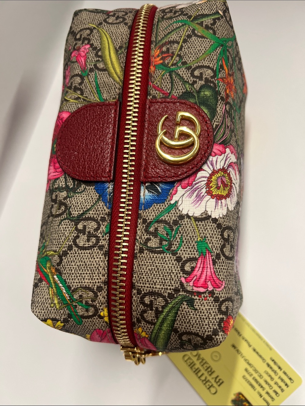Gucci Ophidia GG Flora Cosmetic Zip Top Case - Certified Authentic - Picture 3 of 13